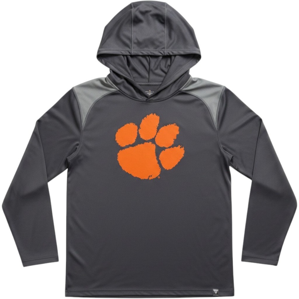 Clemson Tigers Fanatics Transitional Pulllover Hoodie Mens XL Orange Paw Logo